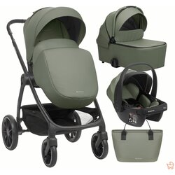 Kikka Boo modena kolica za bebe 3u1 set sa i-size auto sedištem i tvrdom korpom army green Cene