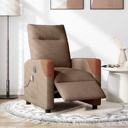 Maison Chic Električni masažni naslanjač - Relax naslanjač rjavo blago, (22042590) Cene