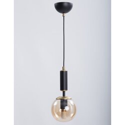Squid Lighting rumena/črna viseča svetilka s steklenim senčnikom ø 15 cm hector – Cene