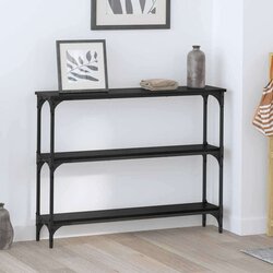  Konzolna stolica s policom Crni hrast 100 x 22.5 x 75 cm Cijene