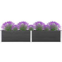 vidaXL Visoka greda 300x50x54 cm WPC siva Cene