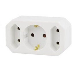 Emos razdelilnik/adapter 1 šuko + 2 euro bel Cene
