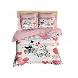 Lessentiel Maison set posteljine 216, 160x220cm, bijelo-roza Cene