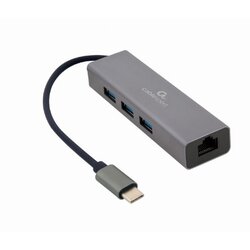 Docking station GEMBIRD USB adapter Type-C Gigabit ethernet 3-port + USB hub 3.1 A-CMU3-LAN-01 Cene