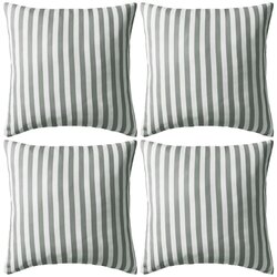 Furnova Zunanje blazine 4 kosi črtaste 45x45 cm sive barve, (21930567) Cene
