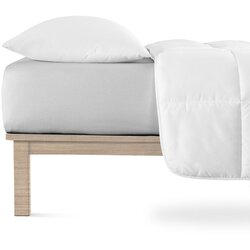 Andrea Simone Svetlo siva napenjalna rjuha iz jerseyja 200x200 cm Boxspring – Cene