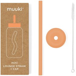 Muuki Silikonska slamka sa četkom za čišćenje/s poklopcem Tropical Papaya – Cene