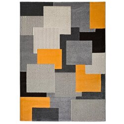 Universal Oranžno-siva preproga Leo Square, 140 x 200 cm Cene