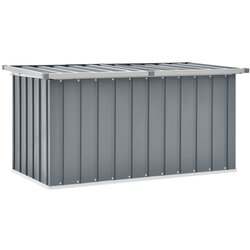 vidaXL Vrtna kutija za pohranu siva 129 x 67 x 65 cm Cijene