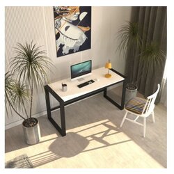 Hanah home radni sto marsilya 122 white black Cene