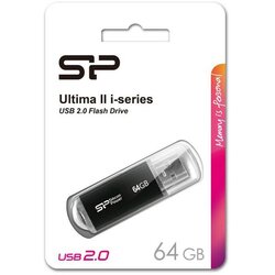 SiliconPower SP USB 2.0 FLASH DRIVE ULTIMALL ISERIES U02 64GB CRNI Cene