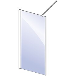 CAMARGUE tuš stena za dvojna nihajna vrata vario S38 (100 x 195 cm, srebrni profili, steklo: 6 mm, premaz wonderclean) Cene