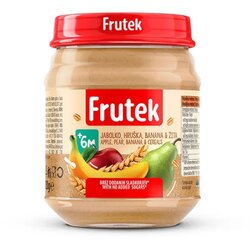 Frutek kašica jabuka, kruška, banana i žit. 120g Cene