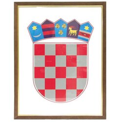 FOTEX Grb Republike Hrvatske drveni okvir, 30x40 cm Cene