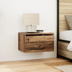 vidaXL Wall-Mounted Noćni Ormarić Staro drvo Čvrsto drvo Standard Cijene