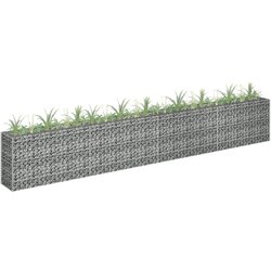 vidaXL Gabionska sadilica od pocinčanog čelika 360 x 30 x 60 cm Cijene