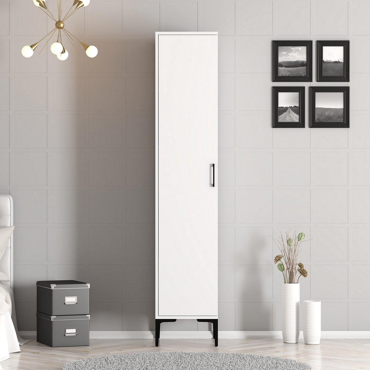 Hanah home kumsal s - white white wardrobe Cene