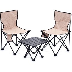 Redcliffs zložljiv kamp set – 2 stoli + miza + torba, bež Cene