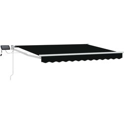 Ručna zlačivna tenda s LED diodama Crna 3 5 x 2 5 m - Bijeli Crna 3 5 x 2 5 m Cene