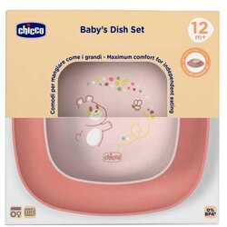 Chicco set tanjura za jelo 12m+, Pink Cijene