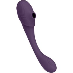 VIVE Mirai Double Ended Pulse Wave & Air Wave Bendable Vibrator Purple Cene