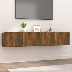 vidaXL TV ormarići 2 kom boja dimljenog hrasta 80 x 30 x 30 cm drveni Cijene