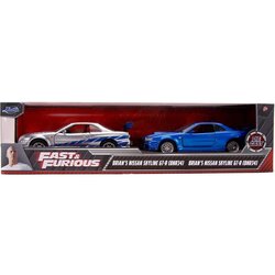 Jada Toys Hitri in drzni: Dvojni paket – Brian Nissan Skyline GT-R R34, set dveh avtomobilskih modelov v merilu 1:32 – Cene