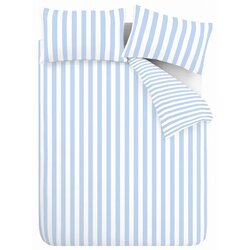 Sassy B Bela/modra 3-delna posteljnina za zakonsko posteljo 200x200 cm Stripe Tease – Cene