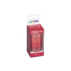 Heyda traka deco lepljiva 15mm/ 5m pk4 20-35845 23 crvena blister Cene