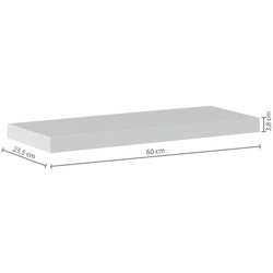 JJA Zidna polica FIXY 60x23,5x3,8 cm mdf/drvo, bijela Cene