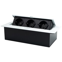 Mitea Electric beli POPUP nameštajski PODSKLOP sa tri utičnice 16A 250V-3600W ME-PN-1207/W-3 Cene