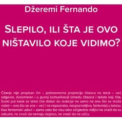 Kulturni centar Vojvodine „Miloš Crnjanski“ Džeremi Fernando - Slepilo ili šta je ovo ništavilo koje vidimo? Cene