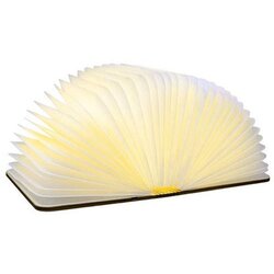 Gingko Electronics svijetlosmeđa mala LED stolna lampa u obliku knjige od javorovog drveta Booklight Cene