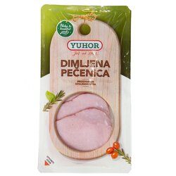 YUHOR D.O.O. Dimljena svinj.pecenica slajs 100g Yuhor Cene