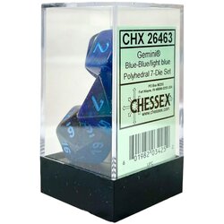 Chessex kockice - gemini - polyhedral - blue-blue & light blue (7) Cene