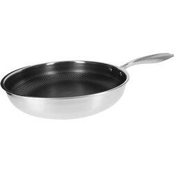 Cheffinger premium inox ponev s premazom proti prijemanju z satjem 28 cm, srebrna, (21553016) Cene