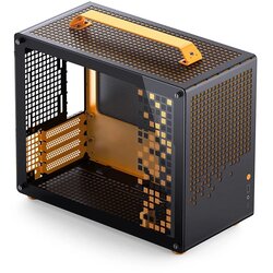 JONSPLUS Computer Case MATX Handle Case Z20 - Black-Orange Cene
