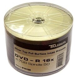 Traxdata DVD-R 4.7GB, 16X, spindle 50 kom, PRINTABLE white Cene