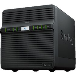Synology diskstation DS423, tower, 4-Bays 3.5 sata hddssd, cpu 4-core 1.7 ghz, 2 gb DDR4 non-ecc, 2 x 1GbE RJ-45, 2 x usb 3.2, 2.21 kg, 2y Cene