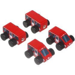 Cubika drvena igračka express voz, 4 elemenata Cene