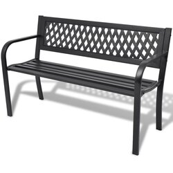 vidaXL Vrtna klupa 118 cm čelik crna Cijene