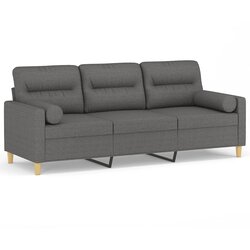 Maison Chic kavč - Sofa - Kanape trosed z blazinami temno siv 180 cm blago, (21727542) Cene
