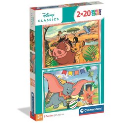 Slagalica 2x20 Super Color DISNEY KLASIČNI KRALJ LAVOVA I DUMBO | Clementoni 24837 | 3+ Cijene