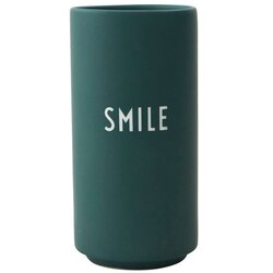 Design Letters Temno zelena porcelanasta vaza Smile, višina 11 cm Cene