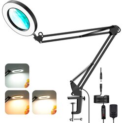 YOUKOYI LED povečevalna svetilka s sponko - 5x povečava Cene