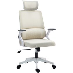 Vinsetto pisarniški stol mreža 60D x 61Š x 104,5 121,5V cm Bež, (5000242892) Cene