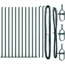 vidaXL Stupovi Ograde s Baznim Pločama 13 kom Ø32mm 88,5cm Galvanizirani Čelik Cijene