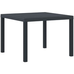 vidaXL Stol za vrt Antracit 100x100x73 cm Poli Ratan Cijene