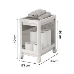 WALLXPERT polica za odlaganje RF-2, 23x36x40 cm, bijela Cijene