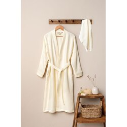 Lessentiel Maison Set bademantil Kimono sa peškirom, Bež Cijene